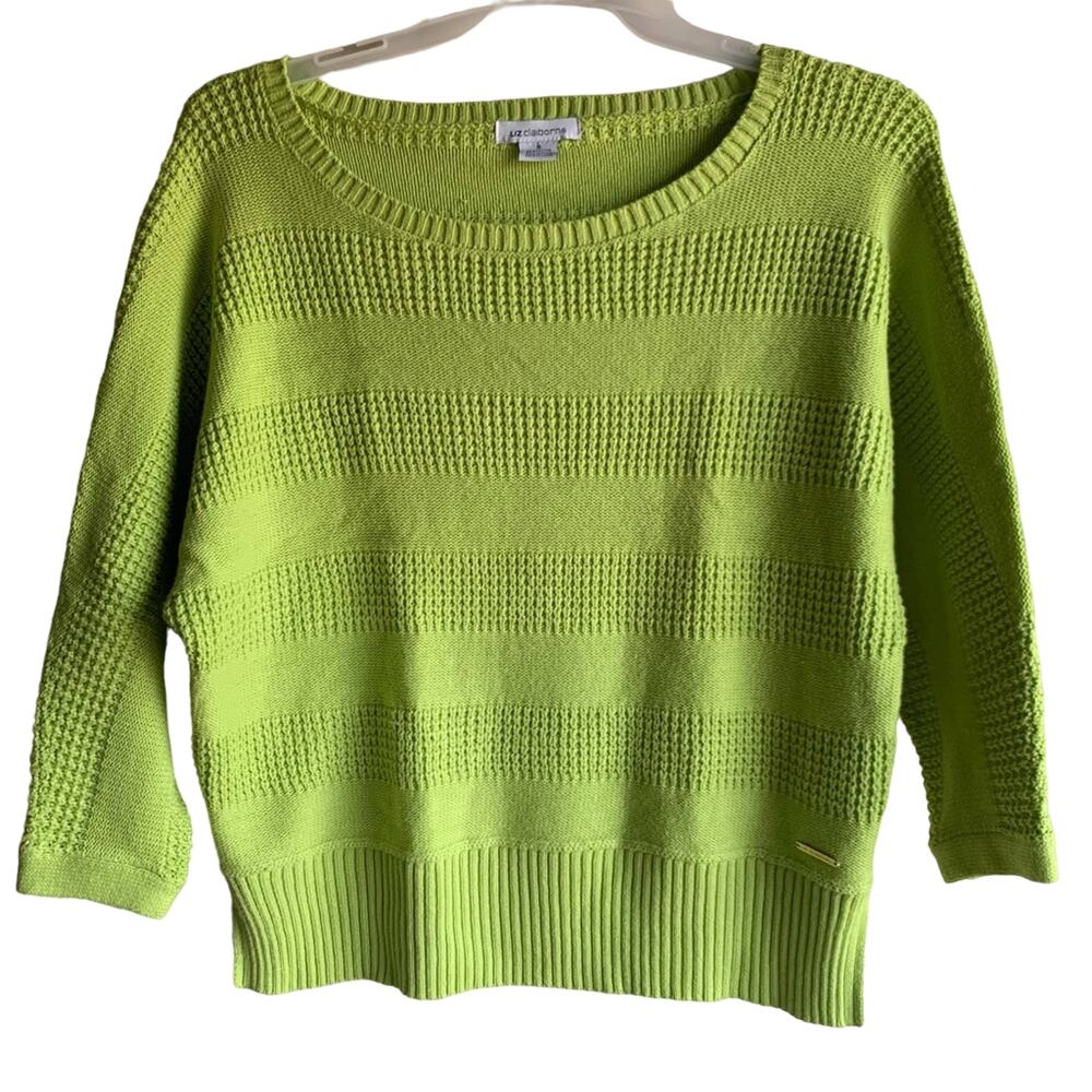 Liz Claiborne Lime Green Knit Sweater Size Small